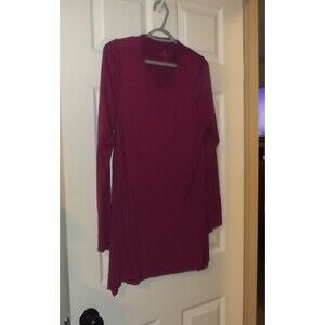 Laurie Felt Floral Shirt Overlay Size Small Berry Purple Pull On Women's